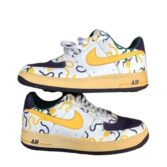 Vintage 2004 Nike Air Force 1 Low Mardi Gras Size 8.5 - Picture 10 of 16